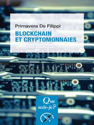 cover image of Blockchain et cryptomonnaies